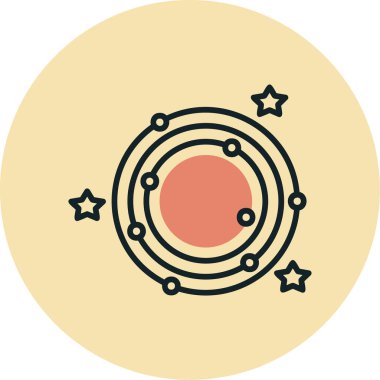 Galaxy web simgesinin vektör illüstrasyonu 