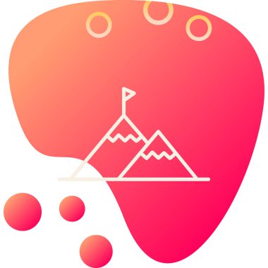 Başarı Dağı simgesinin vektör illüstrasyonu 