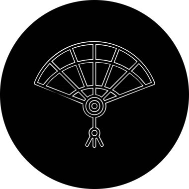 Çin fan web simgesi basit tasarım            