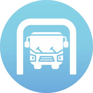 bus Underground renkli vektör simgesi