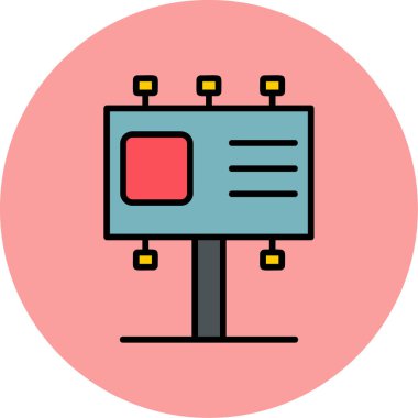 Billboard web simgesi, vektör çizim 