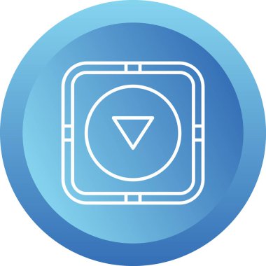 Aşağı Düğme simgesi vektör illüstrasyonu