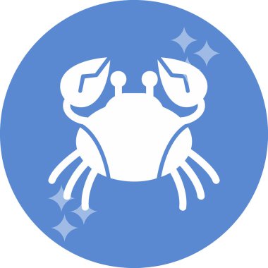 Yengeç simgesi, vektör illüstrasyonu basit tasarım 