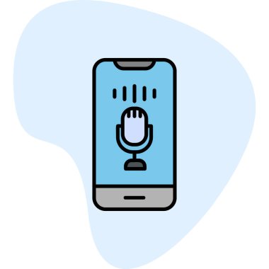 ses kontrolü, mikrofon web simgesi, basit vektör illüstrasyonu 