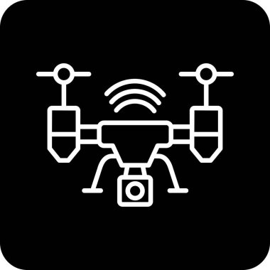 Drone simgesi vektör illüstrasyon tasarımı