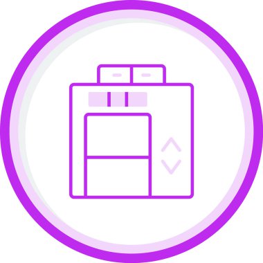 Asansör web simgesi, vektör illüstrasyonu