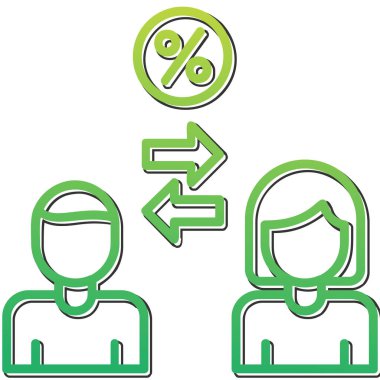 Kişiler Arası Zeka simgesi, vektör illüstrasyonu 