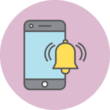 telefon bildirim simgesi, vektör illüstrasyonu basit tasarım