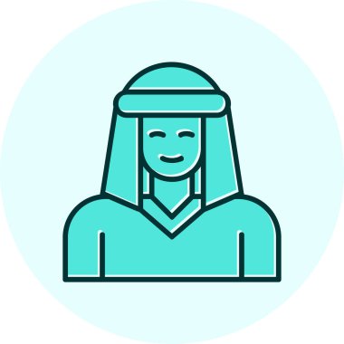 Bedevi web simgesi, vektör illüstrasyonu 