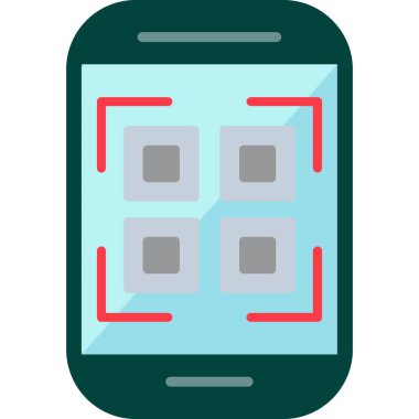 Cep Telefonu Web simgesi vektör illüstrasyonu