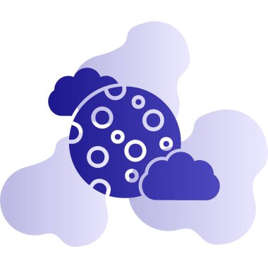 Dolunay simgesi, vektör illüstrasyonu