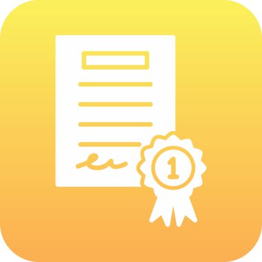 Sertifika. Web simgesi basit tasarım