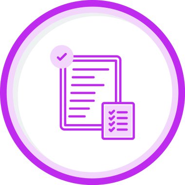 Onay listesi düz simgesi 