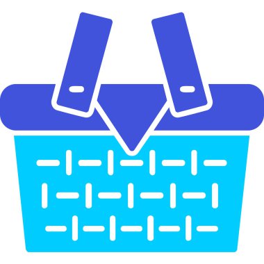 piknik sepeti simge vektör çizim