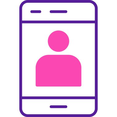 Mobil Kullanıcı simgesinin vektör çizimi