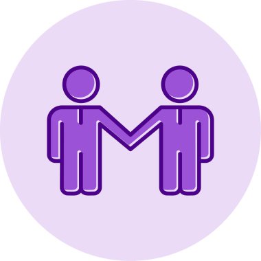 Ortaklık web simgesi basit illüstrasyon