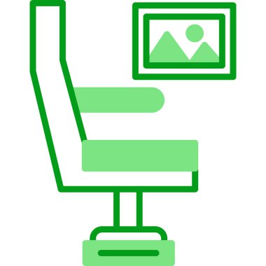 modada izole edilmiş arka planda koltuk simgesi 