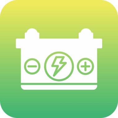 Araba pil simgesi, vektör çizim 