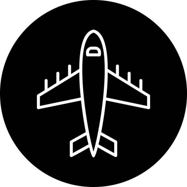 Uçak. Web simgesi basit illüstrasyon 