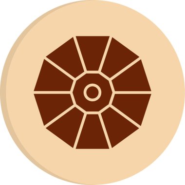 On iki yüzlü. Web simgesi basit illüstrasyon