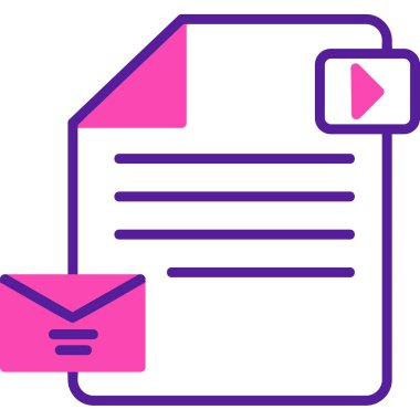 belge simgesi, vektör illüstrasyonu basit tasarım