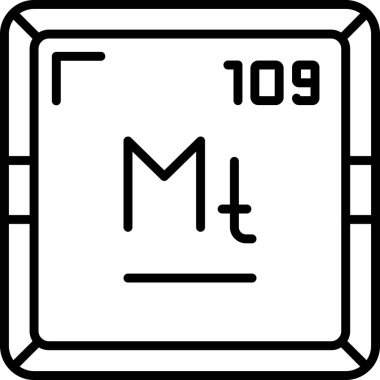 Meitneryum kimyasal element. Atom numarasıyla imzala. Periyodik tablonun kimyasal elementi