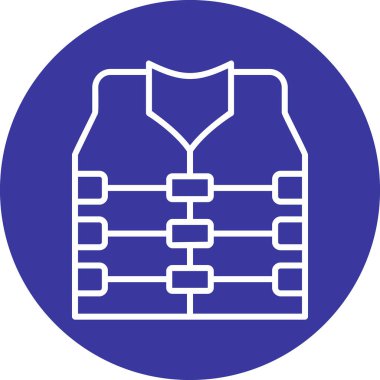 Can yeleği. Web simgesi basit illüstrasyon