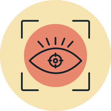 vizyon web simgesi, vektör illüstrasyonu 