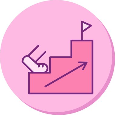 Adımlar web simgesinin vektör illüstrasyonu