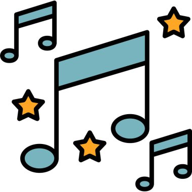 müzik notlar simgesini, vektör çizim