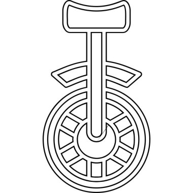 Tek tekerlekli bisiklet. Web simgesi basit illüstrasyon