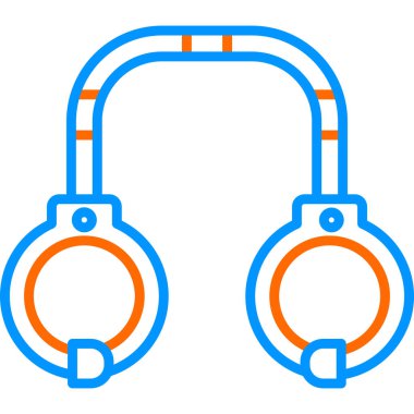 kelepçe ikon vektör illüstrasyonu