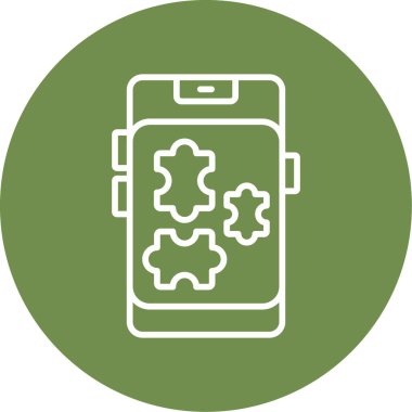 vektör illüstrasyonu, bulmaca ögesi simgesi 