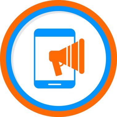 Cep Telefonu Web simgesi vektör illüstrasyonu