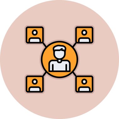 personel dış kaynak simgesi, vektör illüstrasyonu basit tasarım