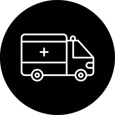 ambulans web simgesi basit tasarım 