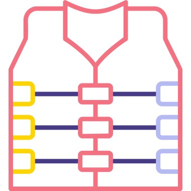 Can yeleği. Web simgesi basit illüstrasyon