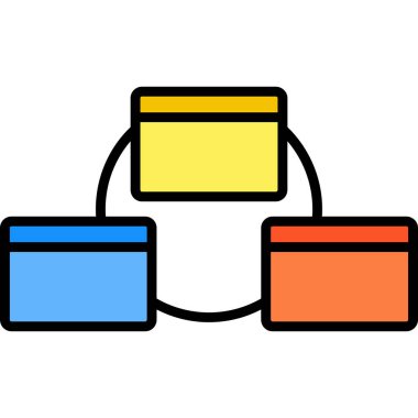 organizasyon yapı simgesi, vektör illüstrasyon basit tasarım