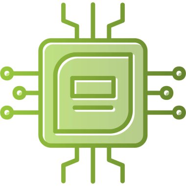 cpu icon, vector illustration simple design