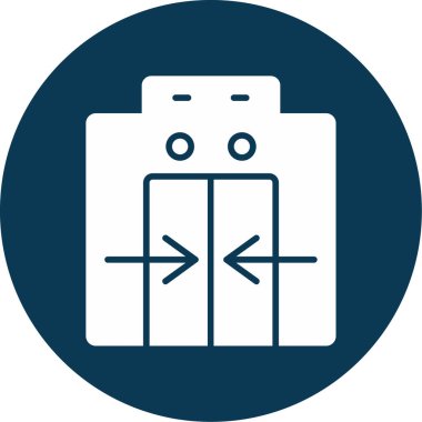 Asansör web simgesi, vektör illüstrasyonu