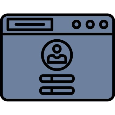 Günlük Kaydı Web simgesi, vektör illüstrasyonu