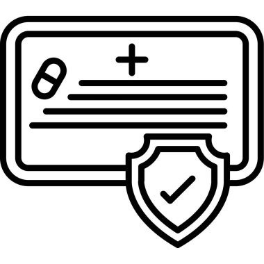 Güvenlik Simgesi Basit Vektör İllüstrasyonu