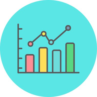 bar çizelgesi simgesi, vektör illüstrasyonu 