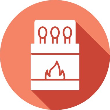 Kibrit. Web simgesi basit illüstrasyon 