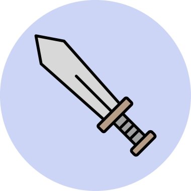 Kılıç. Web simgesi basit illüstrasyon 