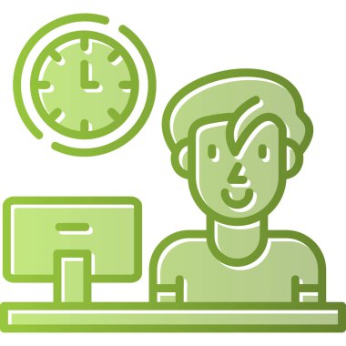 Sıkı Çalışma simgesi, vektör illüstrasyonu