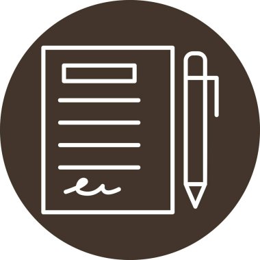 Kalem simgesi çizimi olan planlayıcı