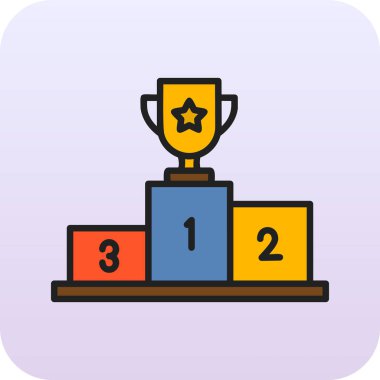 Kazanan kupa ikonu. özet çizimi 