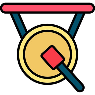 gong simgesi web basit illüstrasyon