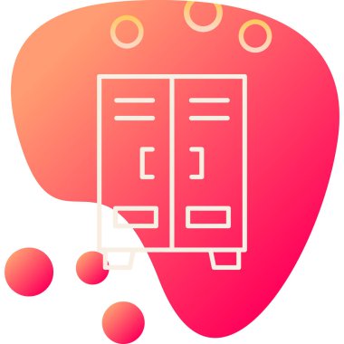 Dolap. Web simgesi basit illüstrasyon  